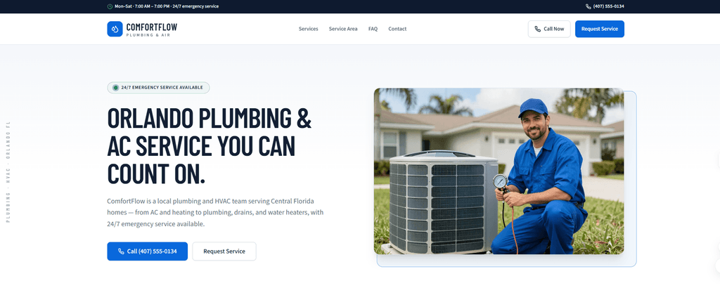 ComfortFlow website after Hostinger Agentic AI removed unsupported business claims
